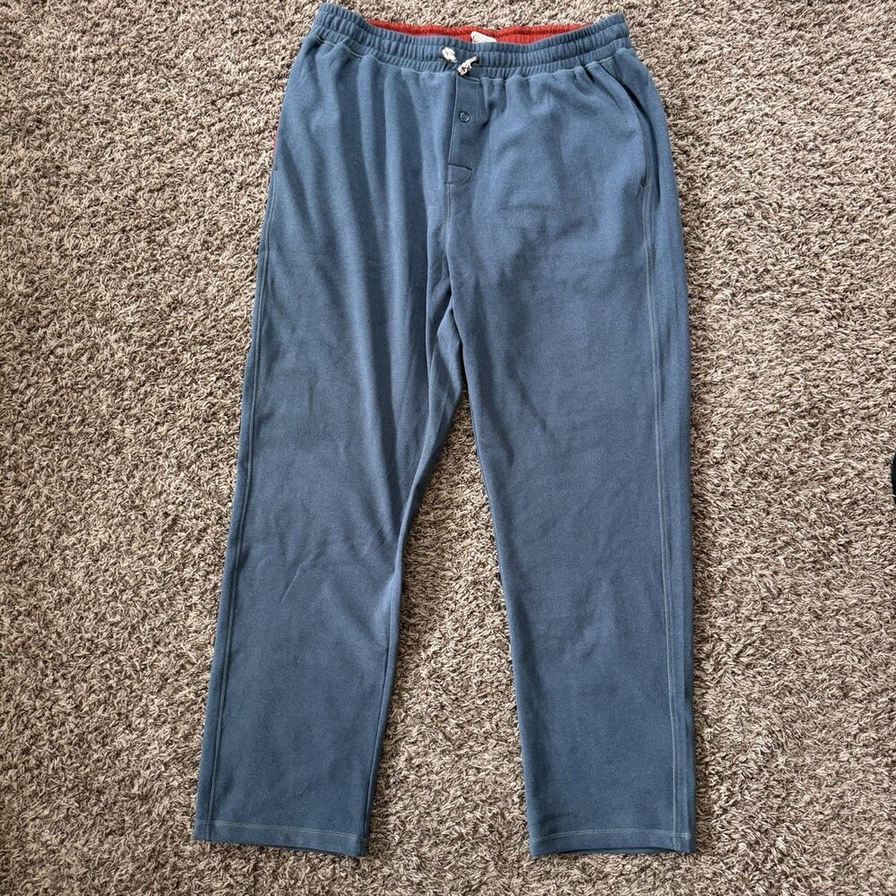 Carbon 2 Cobalt Chaise Loungers Sweatpants Mens XL Blue Wide Leg Fleece Relaxed